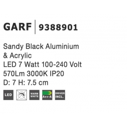 CAUCASIA 7W LED LAMPA NATYNKOWA     LE61438 Luces Exclusivas